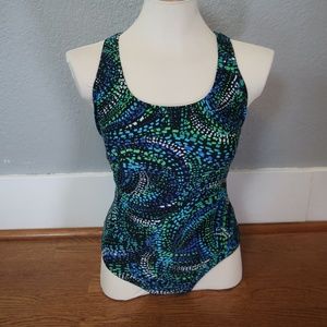 SPEEDO DOT PATTERNED CRISS-CROSS ONEPIECE- 8